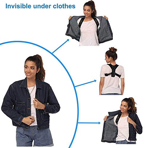 Correcteur de posture clavicule de taille unique pour dos et épaule - 2