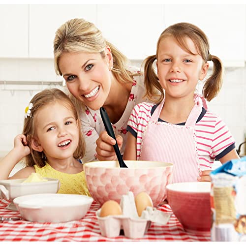 4 Pcs Silicone Nonstick Mixing Spoon, Silicone Cooking Spoons, For Kitchen Cooking Baking Stirring Serving (Red,Black) #TOP5