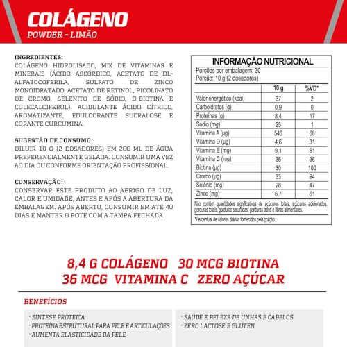 Integralmédica - Colágeno Collagen Power - 300g - Limão