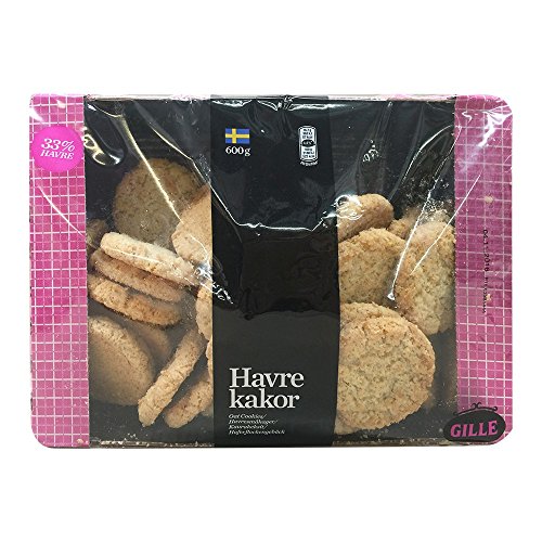Gille Schwedisches Haferflockengebäck, Havre kakor, leckere Haferkekse aus Schweden, 600g