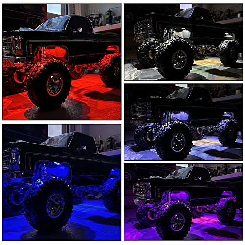 GLOBACT RC Chassis Light Kit 8 Light Modes 8 Lamp Beads for 1/10 TRX4/Bronco/1979 RC Crawler Accessories