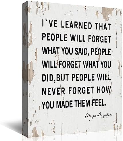Maya Angelou Motivational Quotes Wall Art for bedroom Iconic Black Women History Inspirational Wall Decor african american wall art for living room aesthetic wall art retro farmhouse artwork positive Canvas Print framed nice gifts (Upgraded Version)