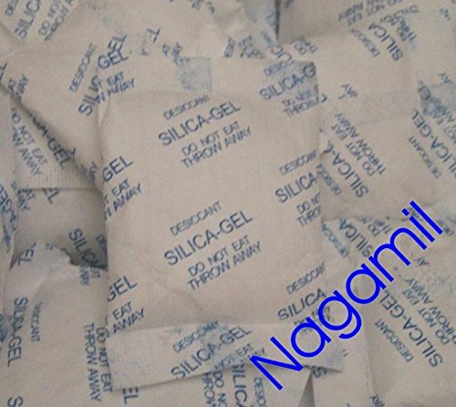 Produktbild von Silica Gel Trockenmittel 10g – 100 Stück In Tyvek-Beuteln, Für Lebensmittel & Pharma, Regenerierbar