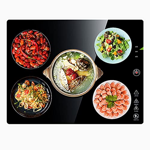 Bandeja calentadora eléctrica Alimentos, 2 bandejas calentadoras eléctricas Temperatura Ajustable 20" x 15", Bandeja calentadora eléctrica para Servir para bufés, Fiestas, cenas en casa