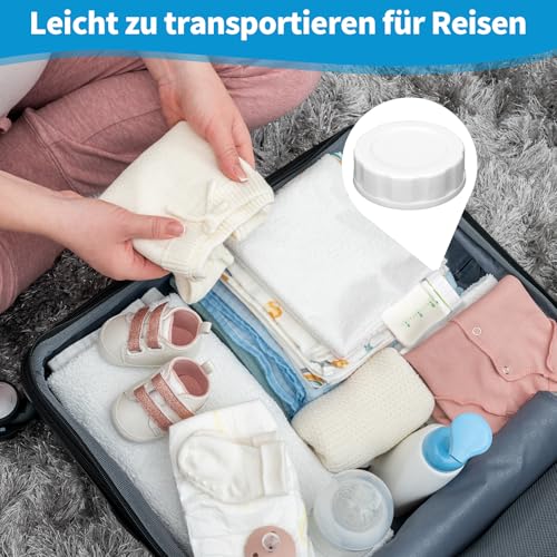 6 Stück Weiß Babyflaschen Deckel für MAM Flaschen 6-18 Monate, Babyflaschen Zubehör, Babyflaschenverschlüsse für MAM Flaschen 0-6 Monate