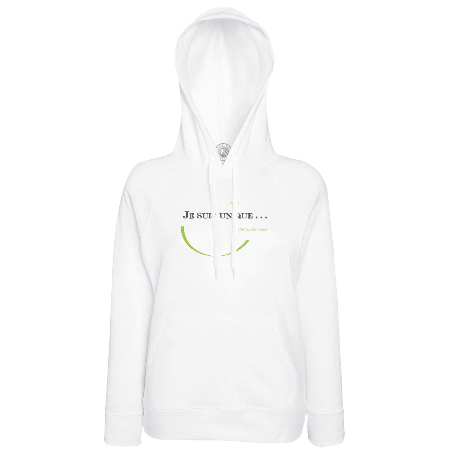 Sweat à capuche vert avec message imprimé original et poche ventrale pratique - 2