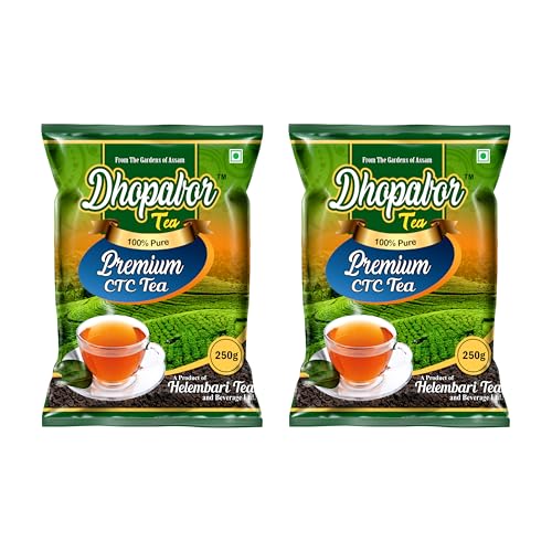Dhopabor Premium Assam CTC Tea-500gm(250gm×2) | Strong Kadak Chai...