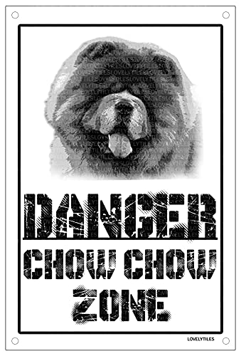 Danger CHOW CHOW zone Targa cartello metallo attenti al cane metal sign (20x30)