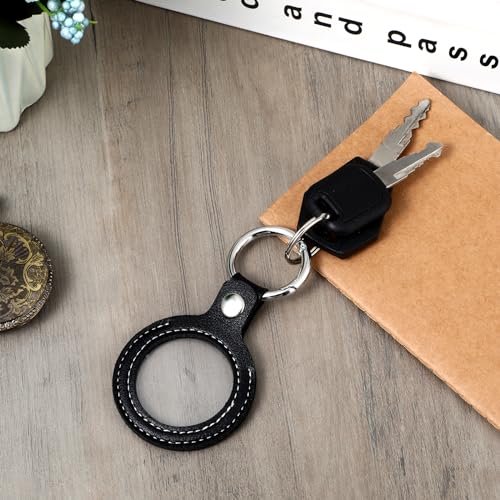 Llavero porta monedas YUXIANLB en cuero PU negro miniatura 7