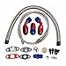 Turbo Charger Oil Drain Return Line Oil Feed Complete Kit T3 T4 T04E T60 T61 T70 Silver