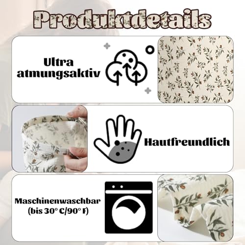 Stillschal Stilltuch für unterwegs Stilltuch Musselin Stillbezug 360° Sichtschutz Atmungsaktiv Stillabdeckung mit Nackenband für Stillen Zuhause Outdoor Kinderwagen Abdeckung 84x59cm