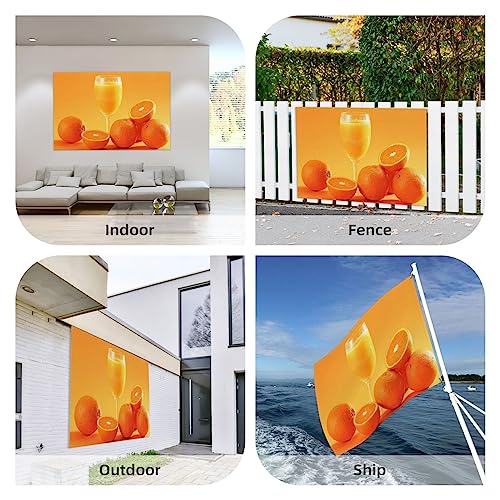 Drapeau de jus d'orange double face résistant aux intempéries extérieures - 7