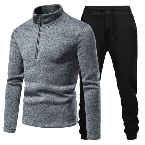 Ensemble homme chemise col roulé manches longues pantalon stretch