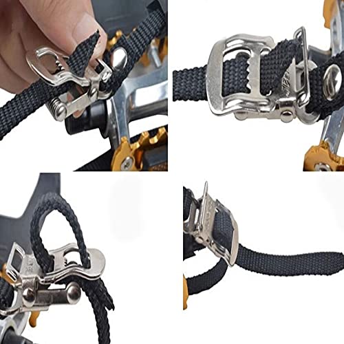 UngVeil 4 Pieces Toe Clips Straps Tape Bike Pedal Straps for Exercise Spin Bike Outdoor Bicycles Outdoor Cycling and Indoor Stationary Bike DIY - Image 4