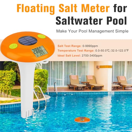 Salinomètre piscine flottant solaire contre l'eau trouble