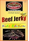 Edelfleisch 10x50 Gramm Beef Jerky geschnitten Kidz Kinder Edition Biltong Eigene Herstellung