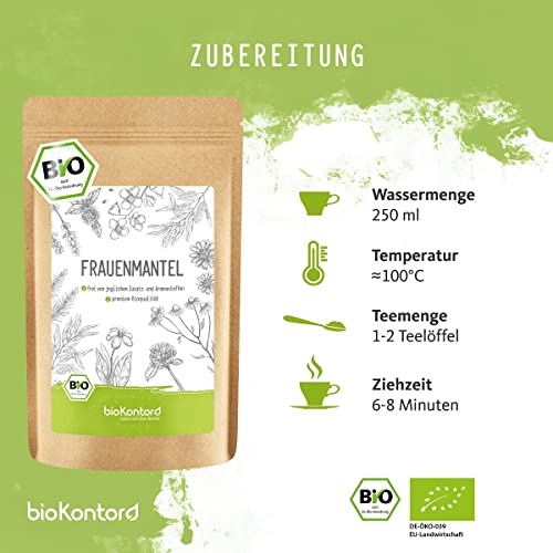 Foto von Frauenmantel Tee BIO 250 g | Frauenmantelkraut geschnitten aus kontrolliert biologischem Anbau Kräutertee lose von bioKontor