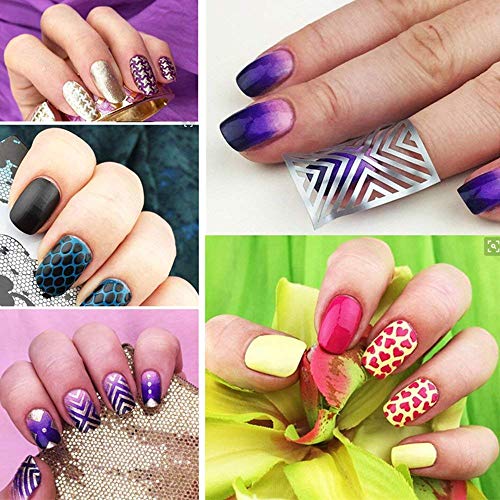 Nagelsticker Nagel Aufkleber - 288 Stück Nail Art Vinyls - Nagellack Schablone für Nageldesign und Maniküre – Bild 5