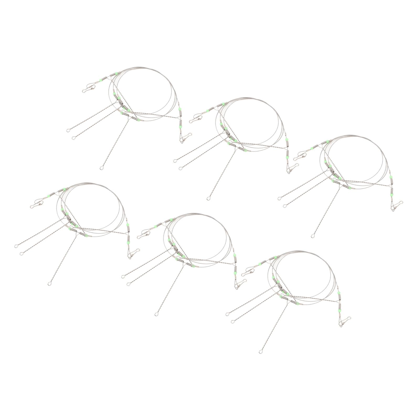 10pcs Stainless Steel Fishing Lures Wire Anti Tangling High Strength Fishing Wire Saltwater Tackle Rig for Accessory (5 Group)