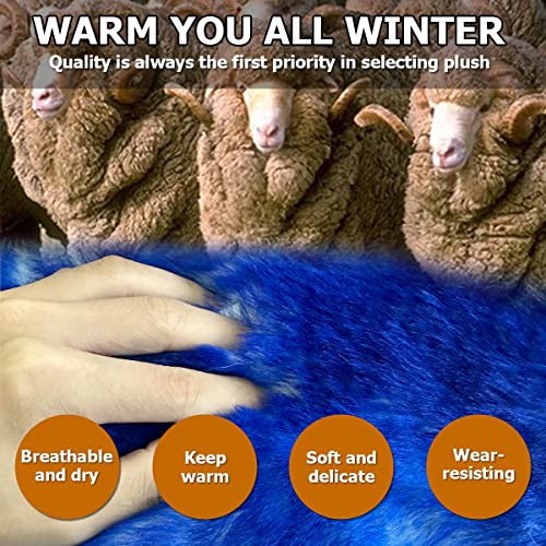 Furry Auto Center Console Cover Pad, Genuine Sheepskin Wool Fur Car Armrest Seat Box Cover, Fluffy Soft Warm Armrest Protector Cushion For Women And Men, 11.02×6.29'' For Most Cars (Orange/Red) #TOP19