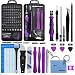 Produktbild oGoDeal 127 in 1 Feinmechaniker Schraubendreher Werkzeug Set und öffnungswerkzeug für iPhone, PC, Laptop, iPad, Tablet,Computer, MacBook, Brille, Xbox, Uhren, Kamera Reparatur (lila)