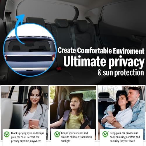 Image of Autofact Dicky Curtain for Honda Elevate | Custom Fit Rear Windshield Sunshade | UV & Heat Protection | Foldable Mesh | Privacy & Cooling Car Accessory
