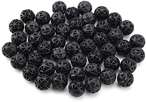 50Pcs Porous Filter Ball Filter, Efficient and Security Water Filter Material with Cotton for Fish Pond Aquarium Waterfall Fountain16mm