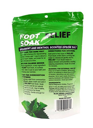 Relief Md 16-Ounce Foot Soak 2-Pack - Spearmint And Menthol Epsom Salt #TOP1