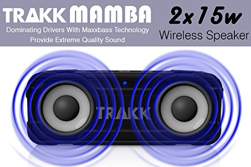 Trakk Mamba 30W Wireless Waterproof Rugged Shockproof Bluetooth Speaker With Built In Subwoofer And Mic #TOP4