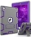 Topsky Regular iPad 2 Case,iPad 3 Case,iPad 4 Case,[Kickstand Feature] Heavy Duty Shock-Absorption Three Layer Armor Defender Protective Case for iPad 2/iPad 3/iPad 4 with Stylus,Grey/Purple
