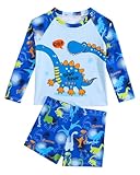 DivingBirds Baby-Badeanzug für Jungen, Langarm-Rashguard-Set für Kleinkinder mit Badehose Uv Badebekleidung Junge 18-24 Monate