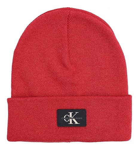 Bonnet rouge Calvin Klein tricoté en laine pour protéger du froid avec style