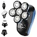 6D Electric Bald Head Shaver for Men, Waterproof Electric Beard and Hair Trimmer for Men, 5-in-1 Floating Bald Head Shaver, USB-C Charging Port, Wet & Dry, 100% Rechargeable, Washable
