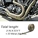Exhaust Heat Wrap, Deecam Titanium Exhaust Tape for Motorcycle, 2'' x 33' Car Exhaust Pipe Heat Insulation Header Wrap Heat Shield Tape with 10 Stainless Zip Ties