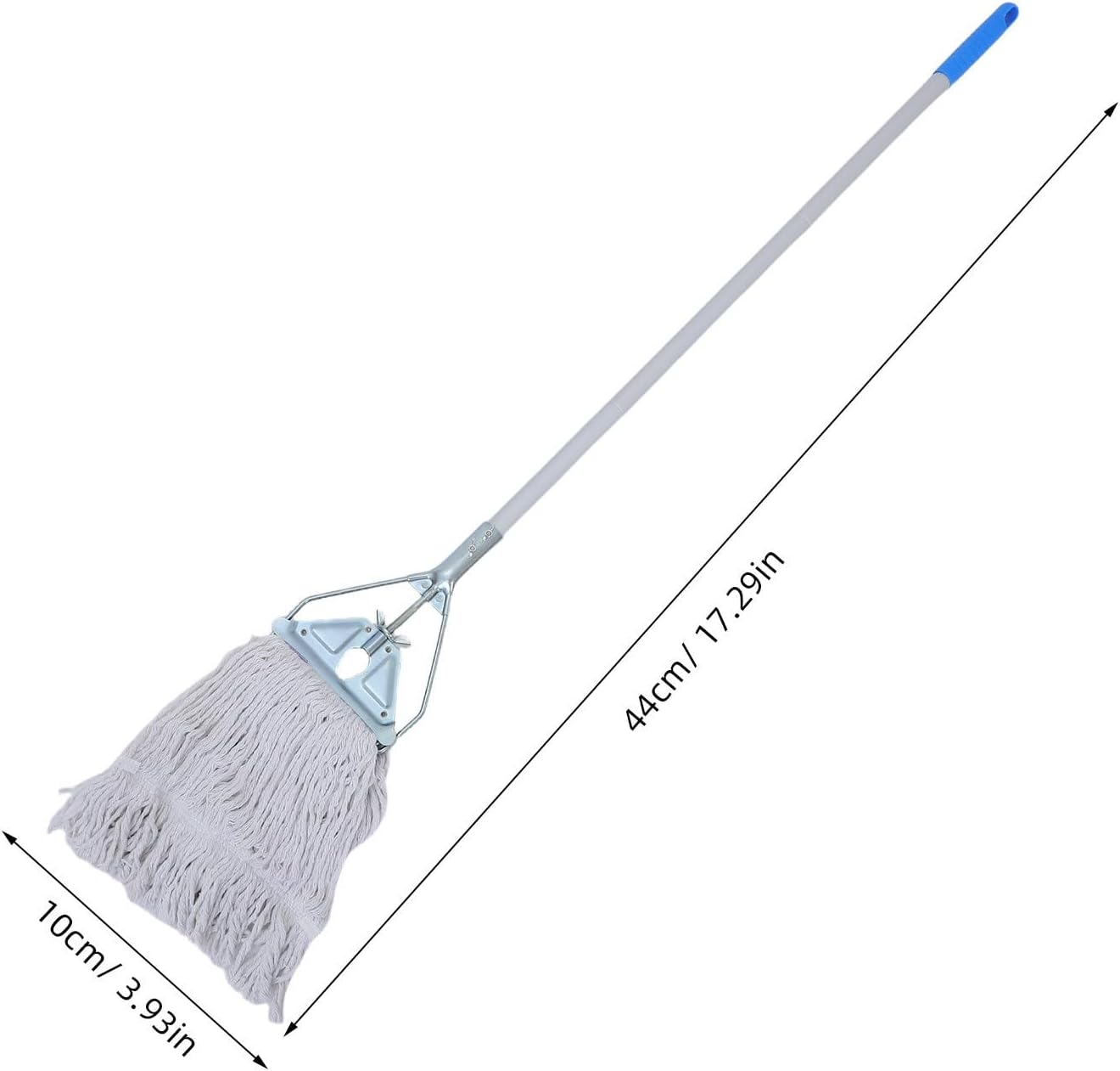 BESPORTBLE Commercial Mop Handle with Triangular Replacement Mop Head, Stainless Steel Heavy Duty Industrial Grade Stick for Floor Cleaning at Home, Quick Replacement System with Universal