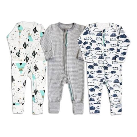 Unisex 100% Cotton Two-Way Zipper Sleepsuit Cover