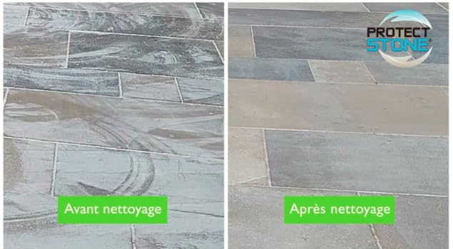 Décapant Voile de Ciment et mousse Deter Stone 5L (100m²) Nettoyant puissant pour Pierre Naturelle, Marbre, Carrelage, Béton – Élimine Laitances, Calcaire, mousse Action Rapide Intérieur/Extérieur