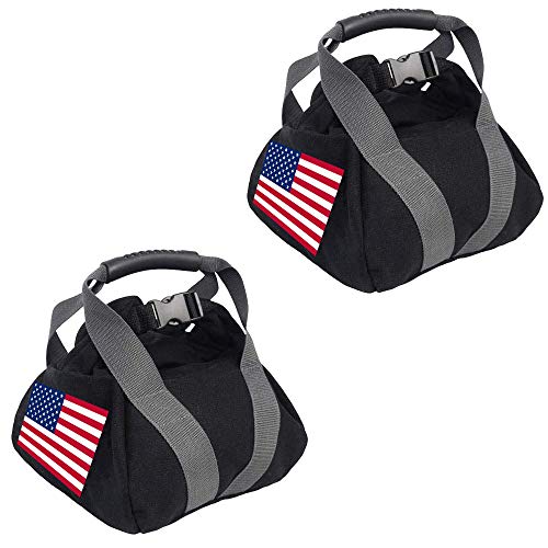2 Pcs Adjustable Canvas-Kettlebell-Sandbag Wtih Handle For Training Home Training, Yoga, Fitness (National Flag) #TOP4