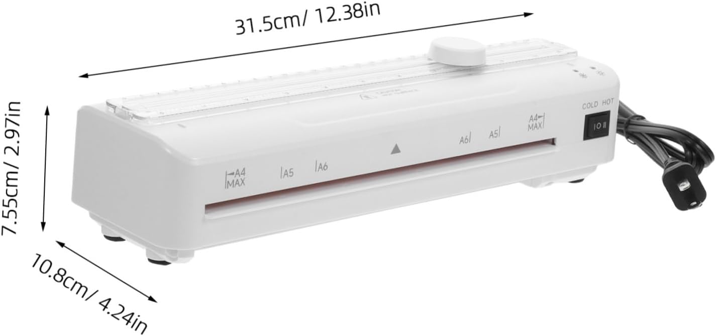 VILLCASE 20sheets Compact Machine for Home Office School Use Thermal for Photos Documents Crafts Lightweight Design Quick Preheat Dual Heating Modes White Us