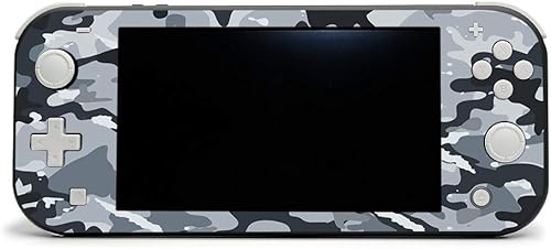 MightySkins Skin compatible con Nintendo Switch Lite - Camuflaje gris Funda protectora de vinilo duradera y única Fácil de aplicar, quitar y