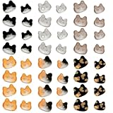 Cute Cat Shape Resin Multicolor Sewing Buttons for Shirts, Sweaters, and Jeans - 48 Pieces, 12 Colors, 2 Holes, DIY Craft Supplies
