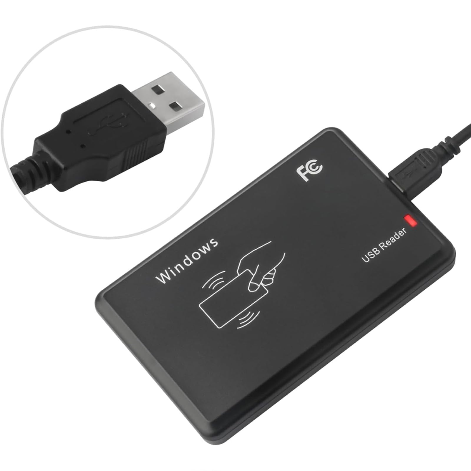 Lettore di schede, lettore NFC da 13,56 MHz e scrittore di schede IC per controllo accessi, gestione dei membri e codifica dati, programmatore USB per personale d'ufficio, tecnici e amministratori di