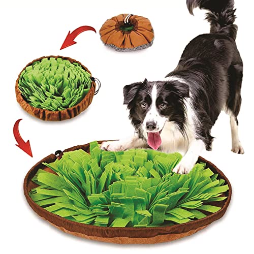 Snuffle Mat for Small Medium Large Dogs, Puppies Sniffing/Feeding Puzzle Mats, Cat Rabbit Licky Treats Puppy Enrichment Interactive Training Toys Dog Boredom Breaker Pets Slow Feeder Food Bowl Station