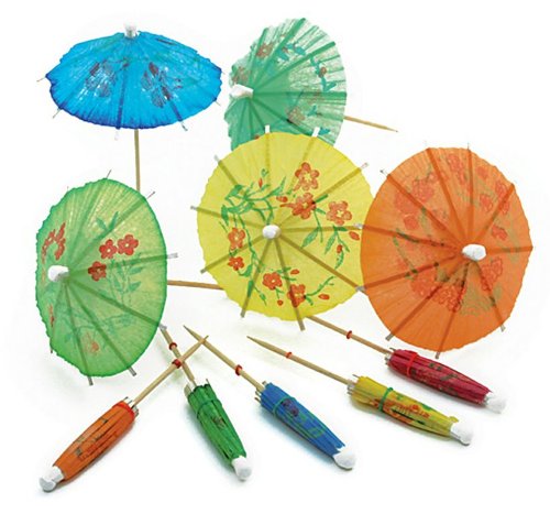 Norpro, Multicolored 188 24-Pack Decorative Cocktail Umbrella Picks, 4â€/10 cm