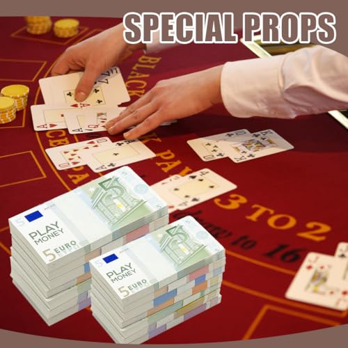 ZORVUJI 86 Pièces Billets et Pièces d'Argent Factices Euro, Argent de Jeu pour Enfants, Faux Euros pour Enfants, Accessoires de Jeu de Rôle et Fêtes – vue 6