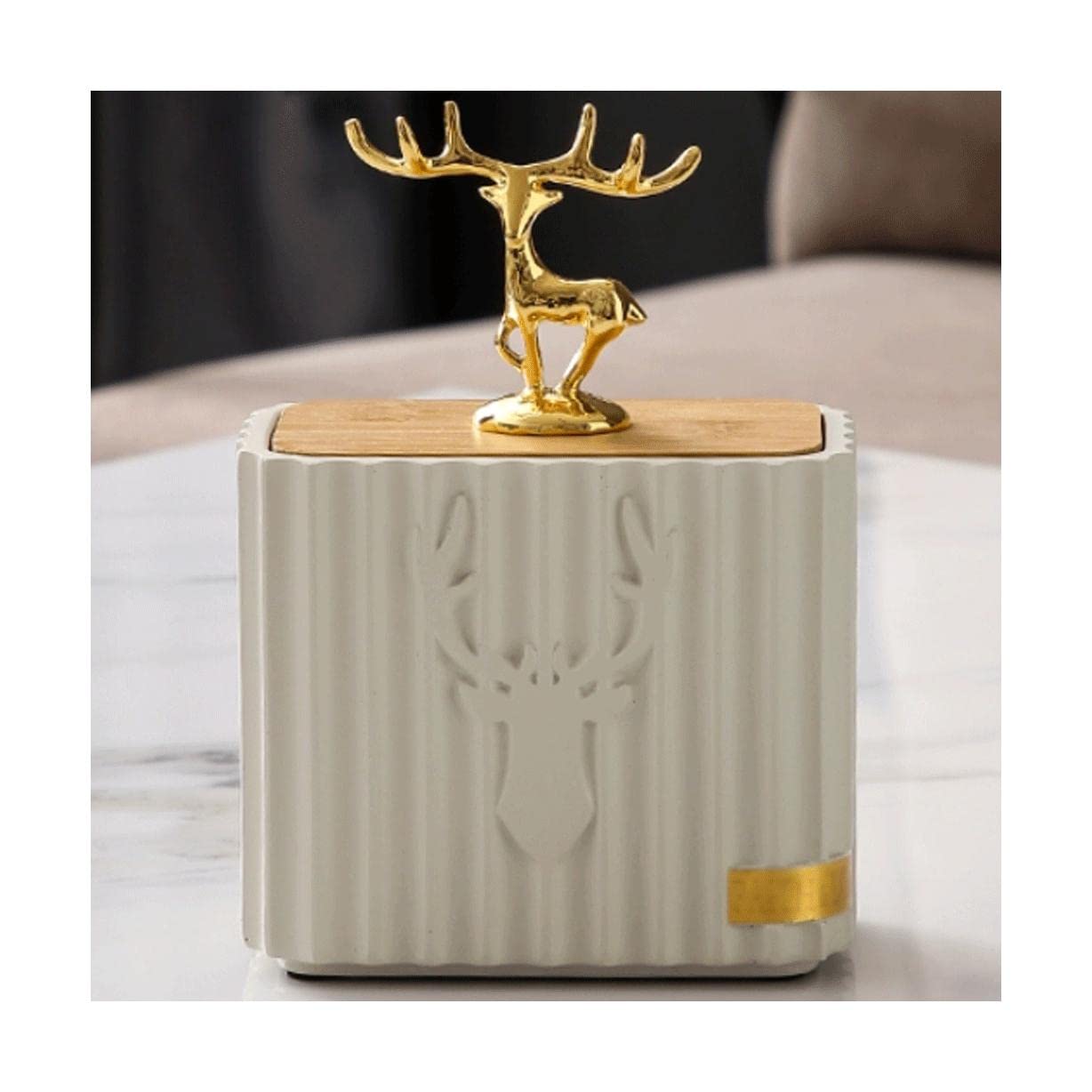 Wdwdw Deer Style A Toothpicks Dispenser Toothpick Box Luxury Holder Resin Holders Container With Lid Compartment Container