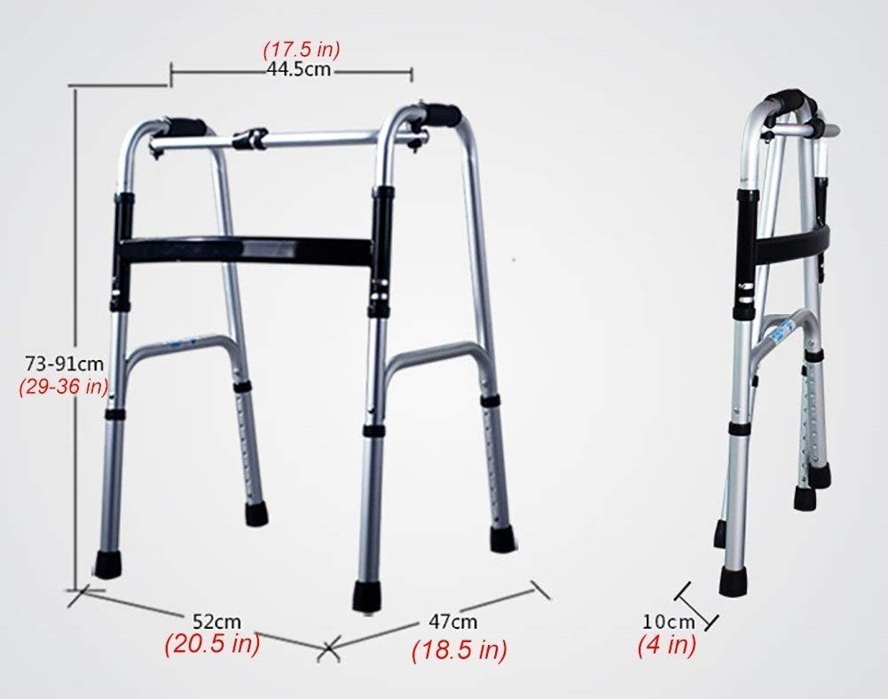 Cestino per deambulatore per anziani, Cestino per deambulatore per anziani regolabile in altezza, Rollator pieghevole portatile per anziani Cestino per deambulatore per anziani, Ad