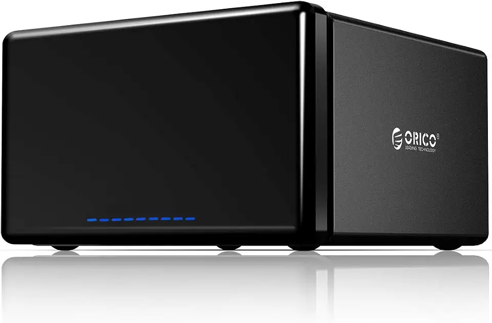 ORICO 8 Bay Enclosure Aluminum USB 3.5inch to SATA III Hard Drive Enclosure for Tool-Free Installation HDD SSD Storage Case 8-Bay Storage Up to 128TB - NS800U3