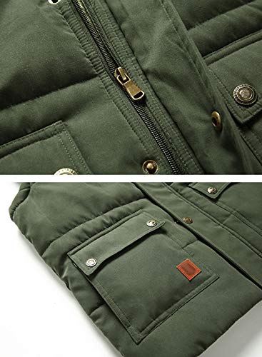 HOW'ON Men's Fleece Vest Winter Warm Puffer Vests Outerwear Sleeveless Jacket4