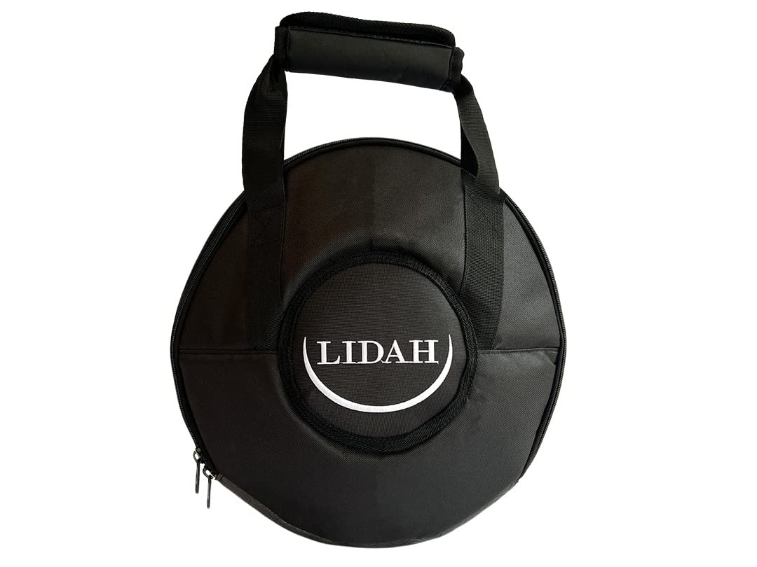 LIDAH Steel Tongue Drum - Equinox Zephyr Series Handpan 36 cm, Instruments de Musique pour Enfants Adultes, Yoga Méditation Chakra Tambour à Main Lotus Tambour à Main Pan Steeldrum Bol chantant